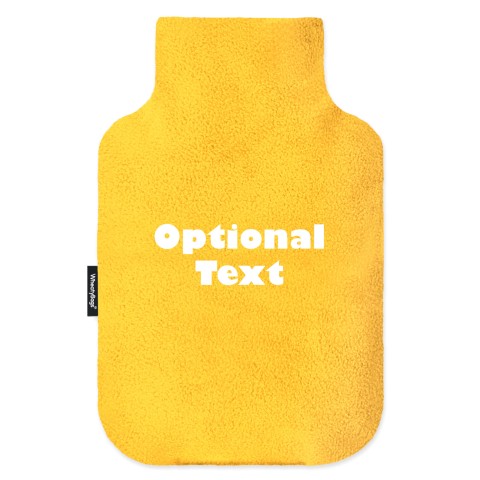 - Standard (2 Litre) - Yellow Fleece Fabric and Removable Cover (Personalised with Text)