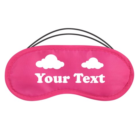 with Clouds Theme - Fuchsia Pink Polyester (Personalised with Text)