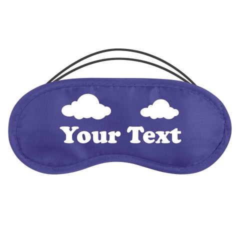 with Clouds Theme - Royal Blue Polyester (Personalised with Text)