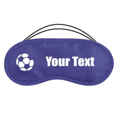 with Footy Theme - Royal Blue Polyester (Personalised with Text)