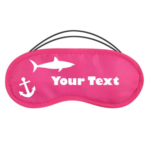 with Sharks and Anchor Print - Fuchsia Pink Polyester (Personalised with Text)