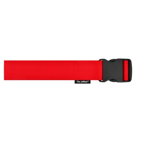 red luggage strap