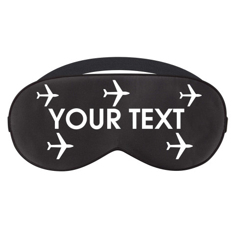 with Aeroplane Design - Black (Personalised with Text)