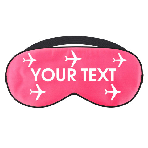 with Aeroplane Design - Fuchsia Pink (Personalised with Text)