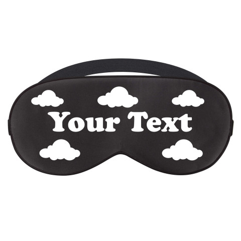 with Clouds Theme - Black (Personalised with Text)