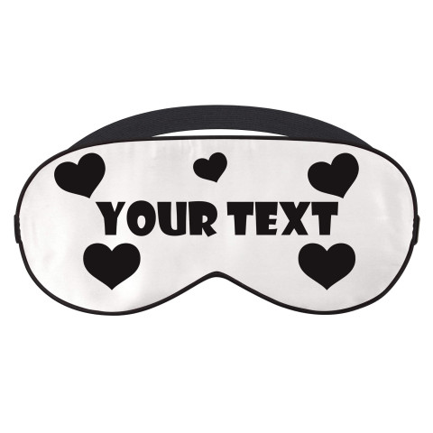 with Love Hearts Theme - White (Personalised with Text)