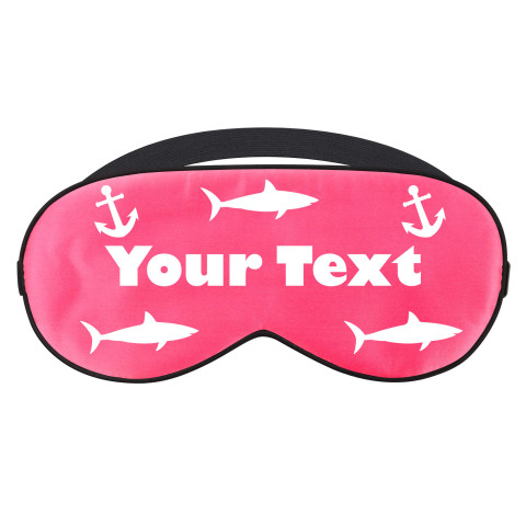 with Sharks and Anchor Print - Fuchsia Pink (Personalised with Text)