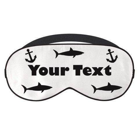 with Sharks and Anchor Print - White (Personalised with Text)
