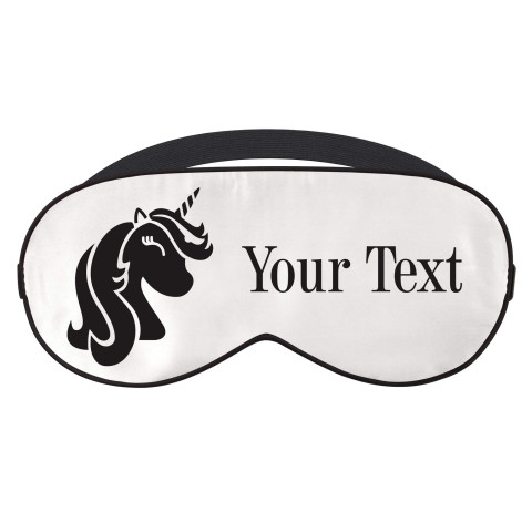 with Unicorn Print - White (Personalised with Text)