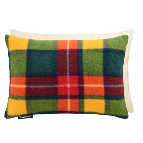 (30cm x 20cm) - Tartan Colour Check Fleece Fabric and Removable Cover (Personalised with Text)