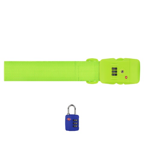 - Green Strap - Blue Padlock (with Personalised Text)
