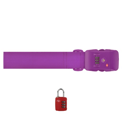 - Purple Strap - Red Padlock (with Personalised Text)