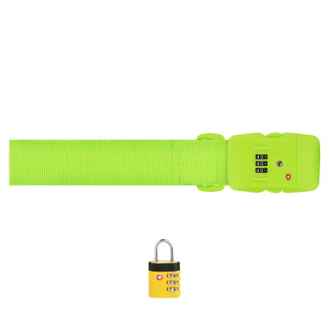 - Green Strap - Yellow Padlock (with Personalised Text)