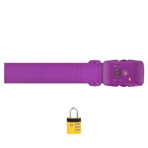 - Purple Strap - Yellow Padlock (with Personalised Text)