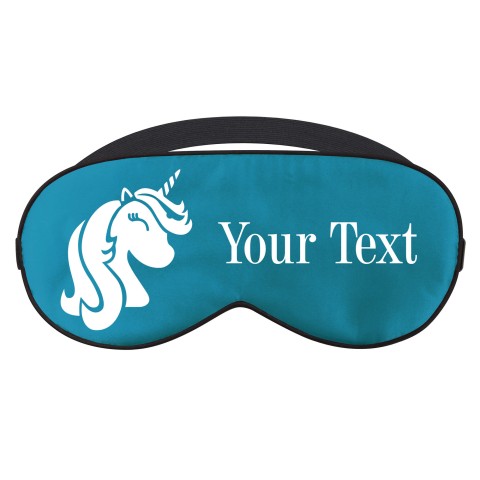 with Unicorn Print - Peacock Blue (Personalised with Text)