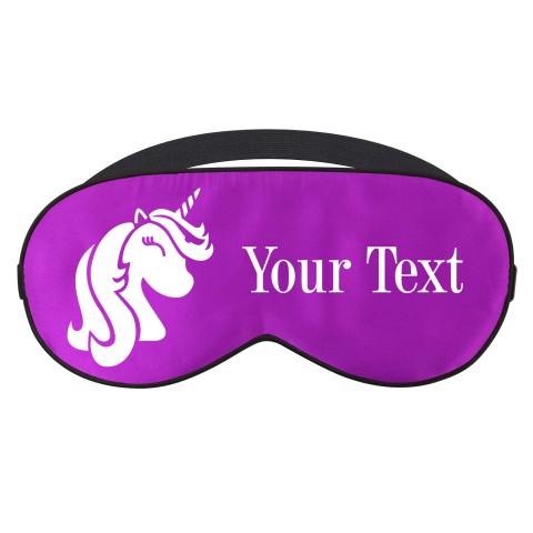 with Unicorn Print - Purple (Personalised with Text)