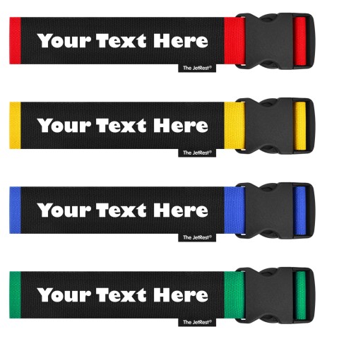 (Strap 250cm) - Mixed Colour Pack (Red, Yellow, Royal, Green) (Personalised with Text)