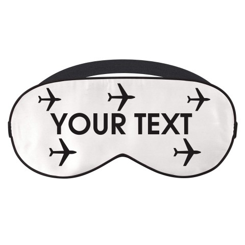 with Aeroplane Design - White (Personalised with Text)