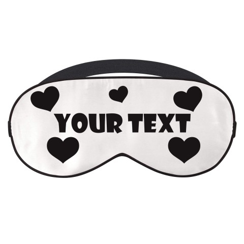 with Love Hearts Theme - White (Personalised with Text)