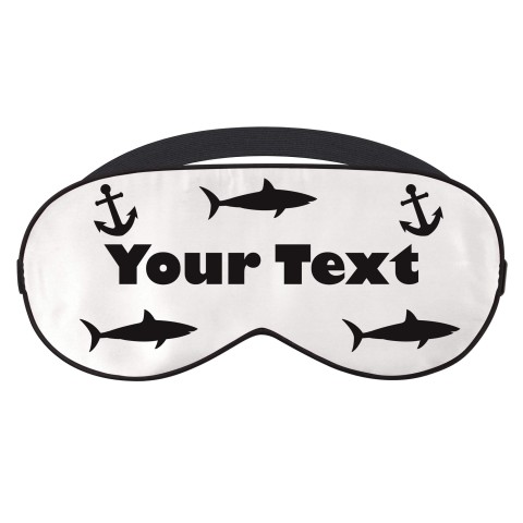 with Sharks and Anchor Print - White (Personalised with Text)