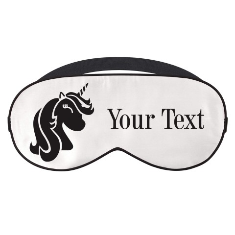 with Unicorn Print - White (Personalised with Text)