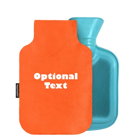 - 750ml Highlight (Stock Available Colour) - Orange Fleece Fabric and Removable Cover (Personalised with Text)