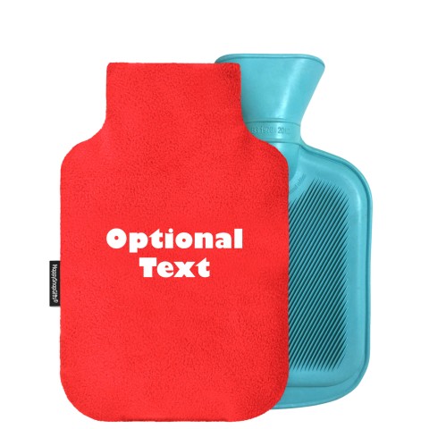 - 750ml Highlight (Stock Available Colour) - Red Fleece Fabric and Removable Cover (Personalised with Text)