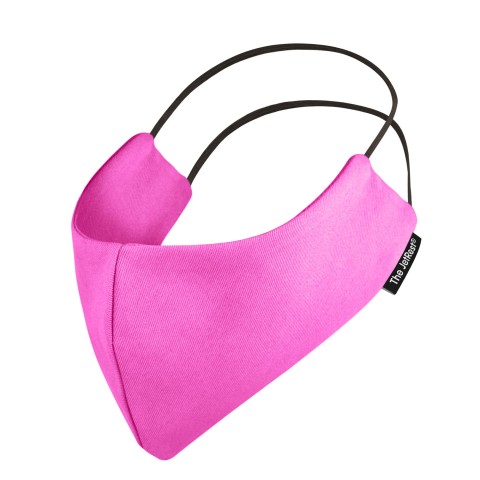(Regular) - Hot Pink Cotton Fabric Round the Head Elastic (Personalised with Text) (2 Layer Cotton Construction)