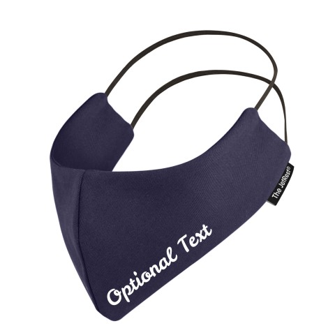 (Regular) - Navy Blue Cotton Fabric Round the Head Elastic (2 Layer Cotton Construction)