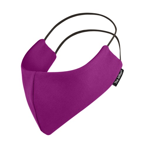 (Regular) - Purple Cotton Fabric Round the Head Elastic (Personalised with Text) (2 Layer Cotton Construction)