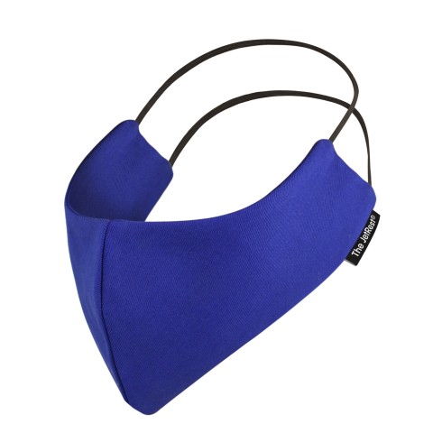 (Regular) - Royal Blue Cotton Fabric Round the Head Elastic (Personalised with Text) (2 Layer Cotton Construction)