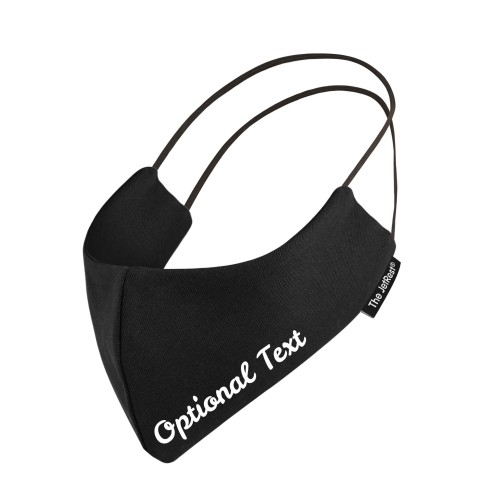 (Small) Black Cotton Fabric Round the Head Elastic (2 Layer Cotton Construction)