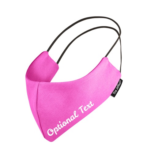 (Small) - Hot Pink Cotton Fabric Round the Head Elastic (2 Layer Cotton Construction)