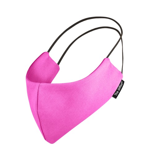 (Small) - Hot Pink Cotton Fabric Round the Head Elastic (Personalised with Text) (3 Layer Cotton, Polypropylene, Cotton Construction)