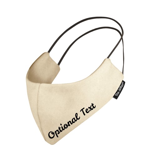 (Small) - Natural Organic Cotton Round the Head Elastic (Personalised with Text) (2 Layer Cotton Construction)