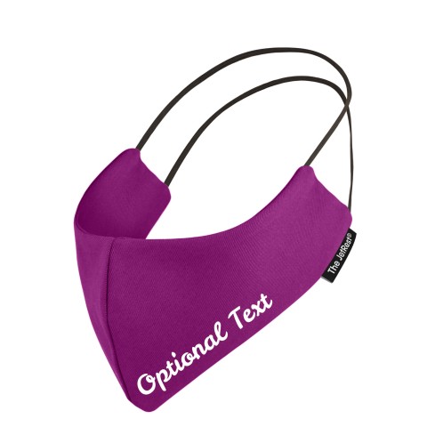 (Small) - Purple Cotton Fabric Round the Head Elastic (2 Layer Cotton Construction)