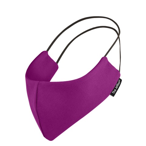(Small) - Purple Cotton Fabric Round the Head Elastic (Personalised with Text) (2 Layer Cotton Construction)