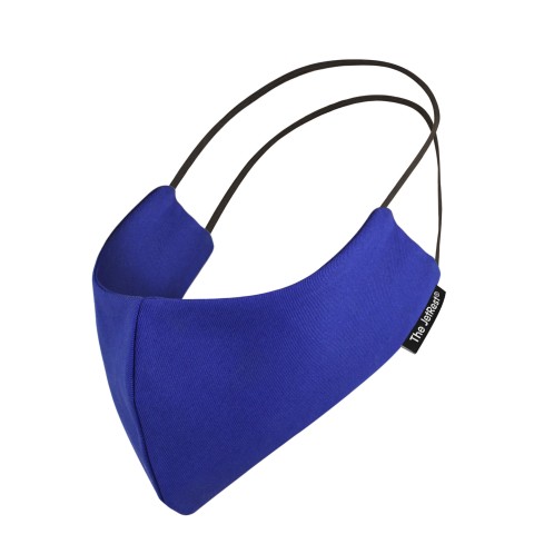 (Small) - Royal Blue Cotton Fabric Round the Head Elastic (Personalised with Text) (2 Layer Cotton Construction)