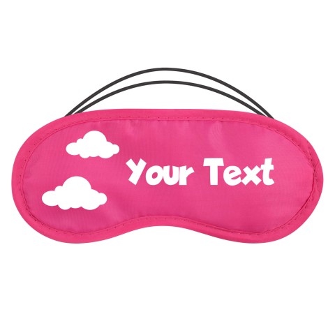 with Clouds Theme - Fuchsia Pink Polyester (Personalised with Text)