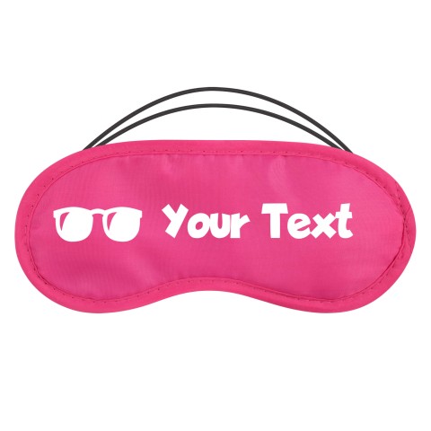 with Sunglasses Theme - Fuchsia Pink Polyester (Personalised with Text)