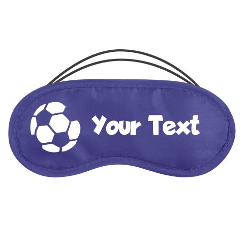Football Theme - Royal Blue Polyester (Personalised with Text)