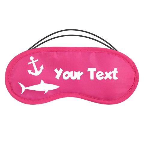 with Sharks and Anchor Print - Fuchsia Pink Polyester (Personalised with Text)