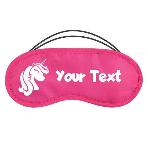 with Unicorn Print - Fuchsia Pink Polyester (Personalised with Text)