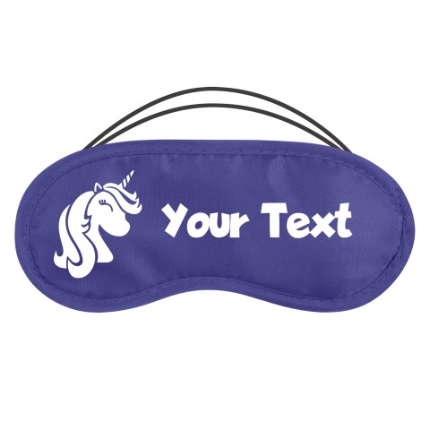 with Unicorn Print - Royal Blue Polyester (Personalised with Text)