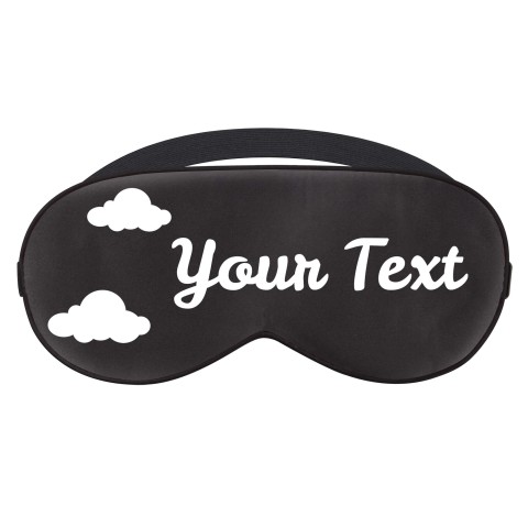 with Clouds Theme - Black (Personalised with Text)