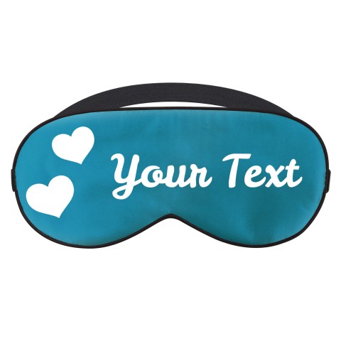 with Love Hearts Theme - Peacock Blue (Personalised with Text)