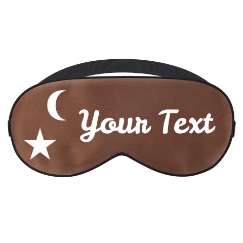 with Moon & Stars Theme - Brown (Personalised with Text)