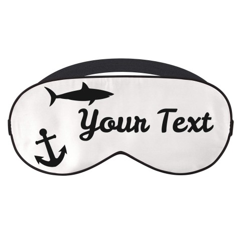 with Sharks and Anchor Print - White (Personalised with Text)