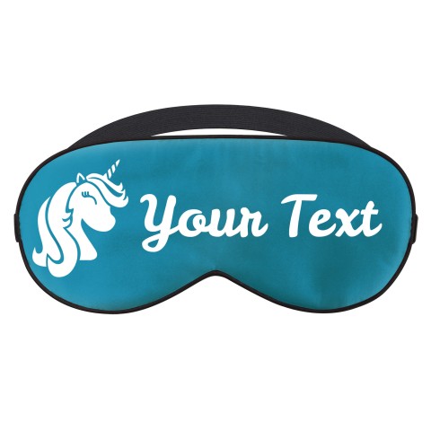 with Unicorn Print - Peacock Blue (Personalised with Text)