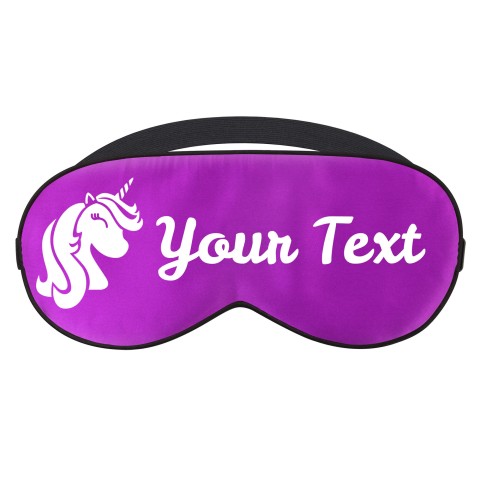 with Unicorn Print - Purple (Personalised with Text)